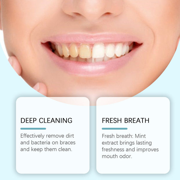 Braces Cleansing Mousse, Teeth And Mouth Fresher Corrector Gentle Cleansing Foam