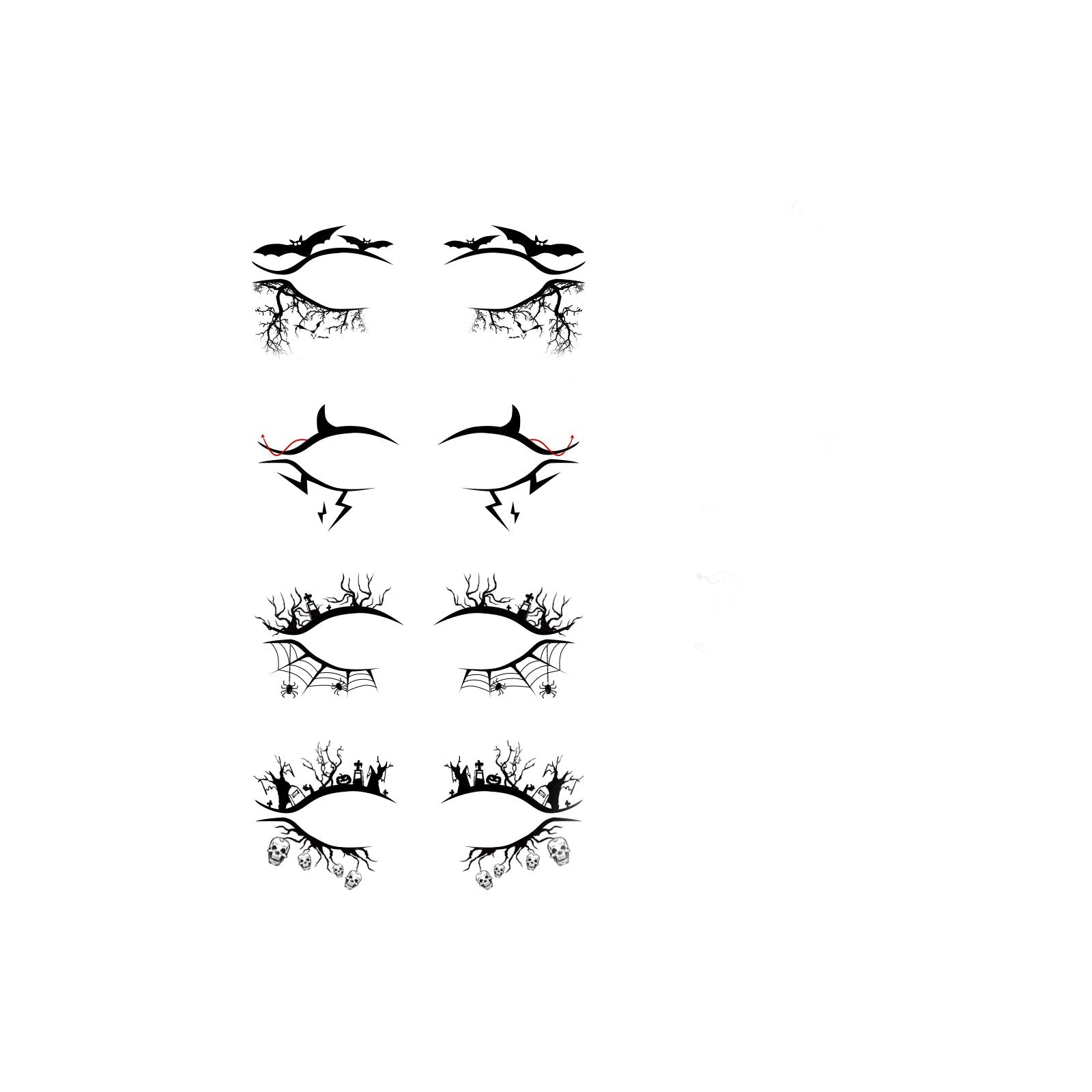 Halloween Eyeliner Stick Scary Fashion Party Makeup Kit Bat Spider Decorative Eyeliner Eyeshadow Stick