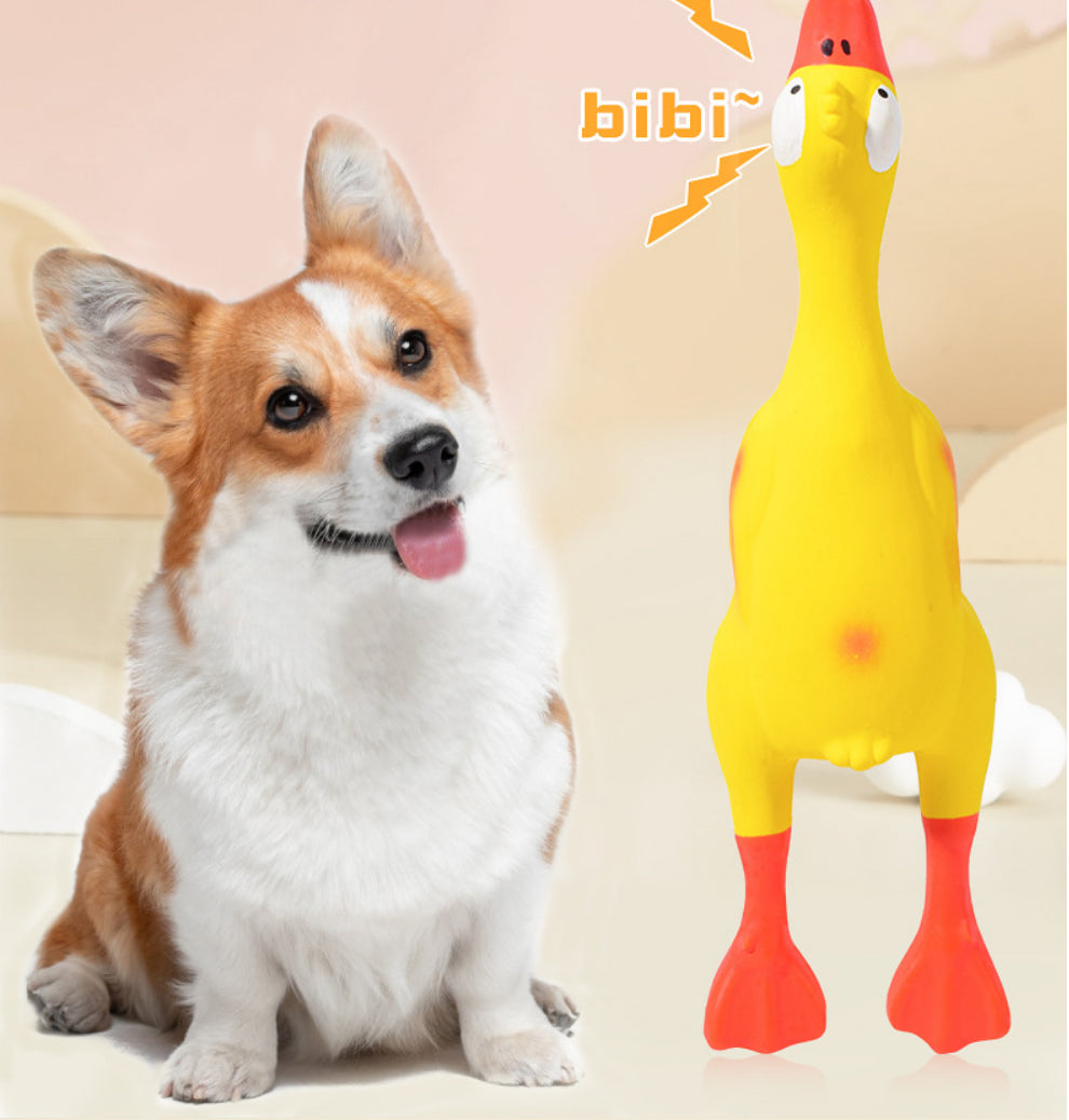 Pet Latex Toy Soft and Durable Latex Squeaky Duck for Small and Medium Dogs