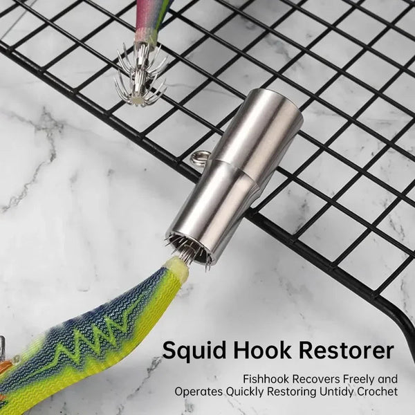 Squid hook corrector, stainless steel repair hook, smoothing tool, portable bait hook.