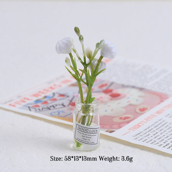 Multicolor three-dimensional luminous vase, creative handmade DIY cream glue accessories, resin small parts