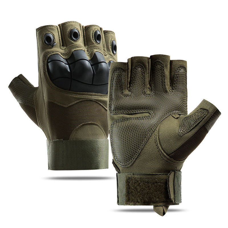 Tactical half-finger gloves men's soft shell protective microfiber special forces military fans sports cycling outdoor