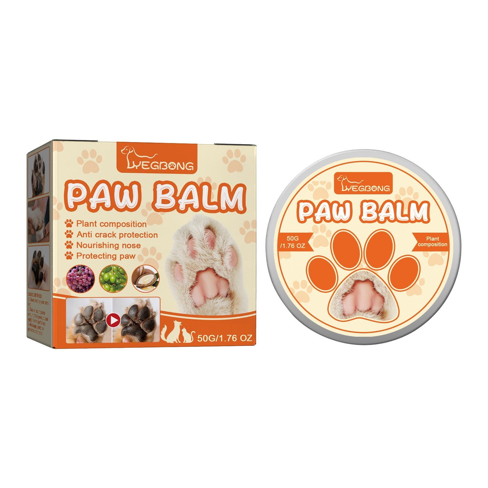 Pet Moisturizing Claw Balm for Cats and Dogs Deeply Moisturizing Foot Pad Care Cream
