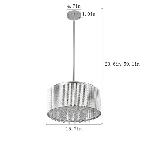 Modern Crystal Chandelier for Living-Room Round Cristal Lamp Luxury Home Decor Light Fixture