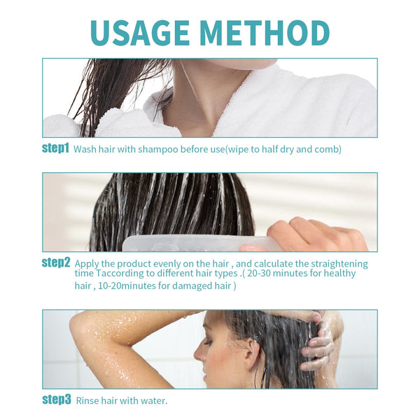 Collagen Hair Straightening Cream, Repair Damaged Hair To Smooth Frizz And Split Free Smoothing Cream