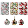 Christmas ball hand drawn pattern Christmas tree pattern decoration plastic electroplated ball decoration
