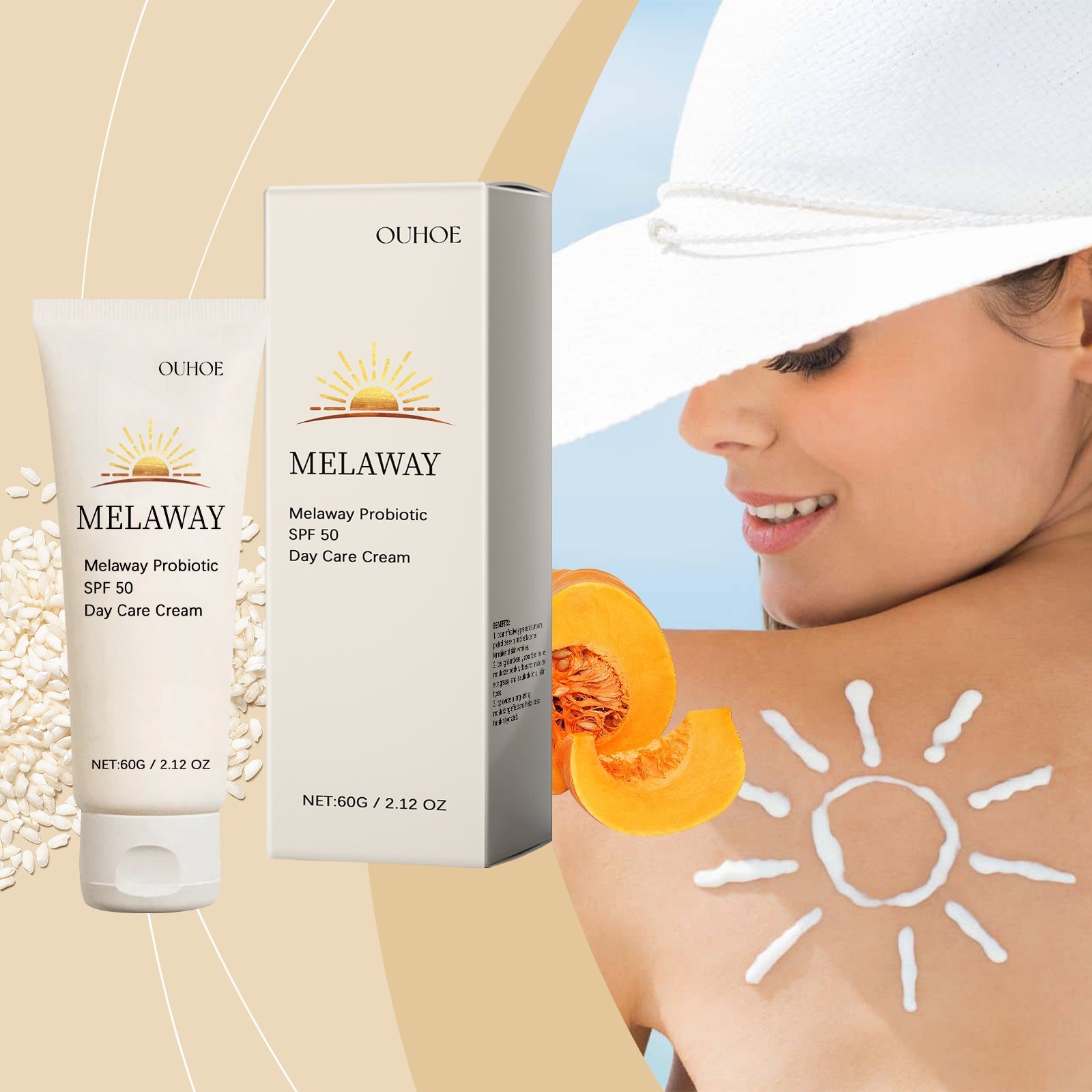 Protective Care Cream For Summer Outdoor Body Skin Protection Light Moisturizing Refreshing Breathable Without Greasy