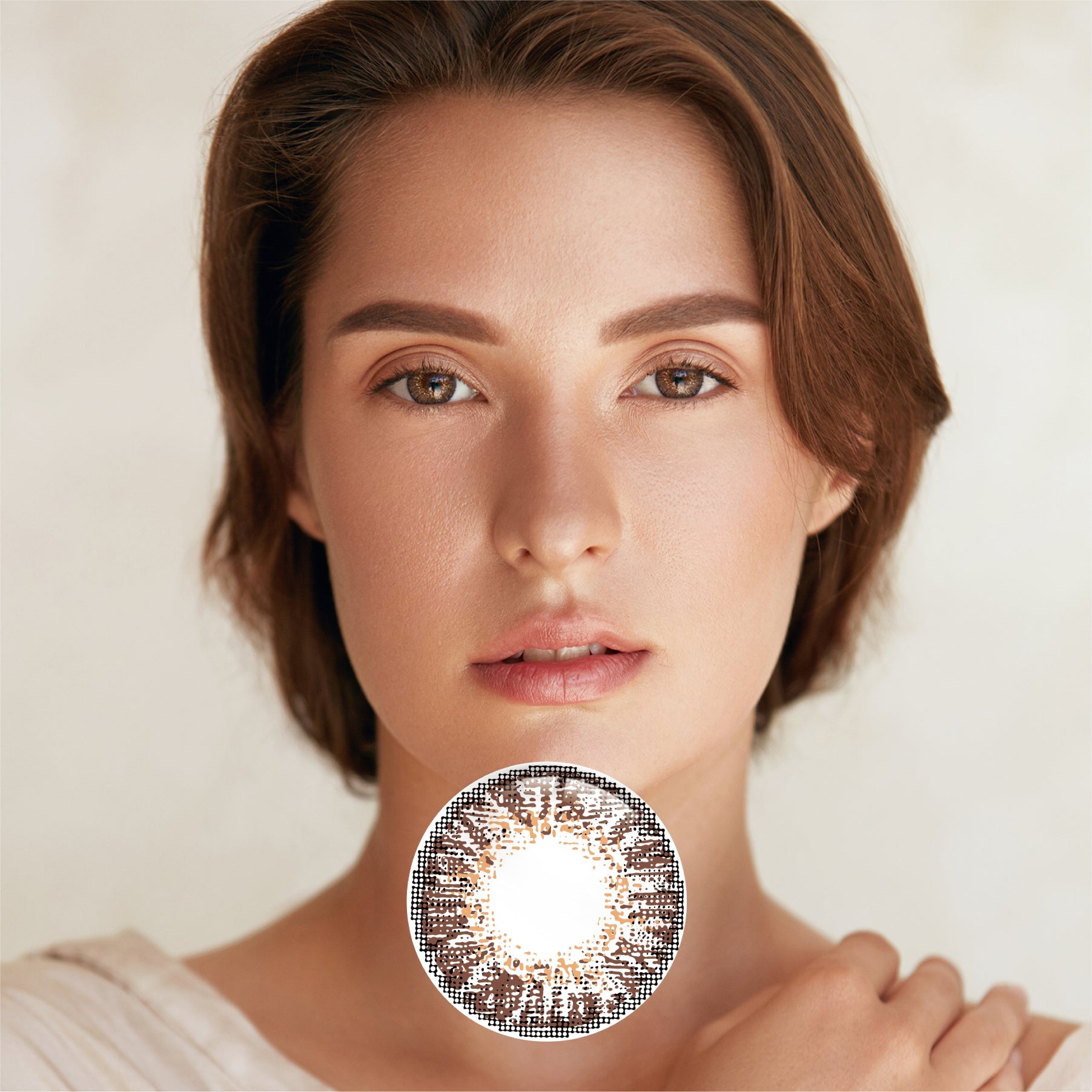 1Pcs FDA Certificate Eyes Beautiful Pupil Colorful Girl Cosplay Contact Lenses Brown