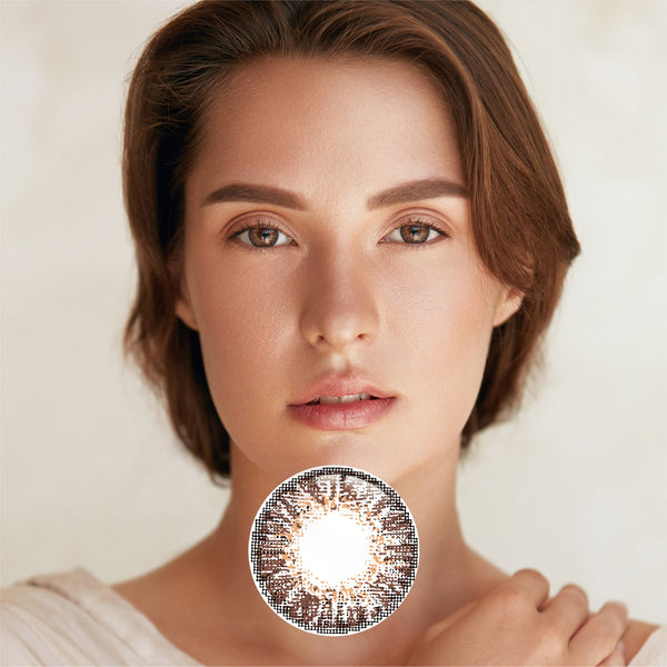 1Pcs FDA Certificate Eyes Beautiful Pupil Colorful Girl Cosplay Contact Lenses Brown