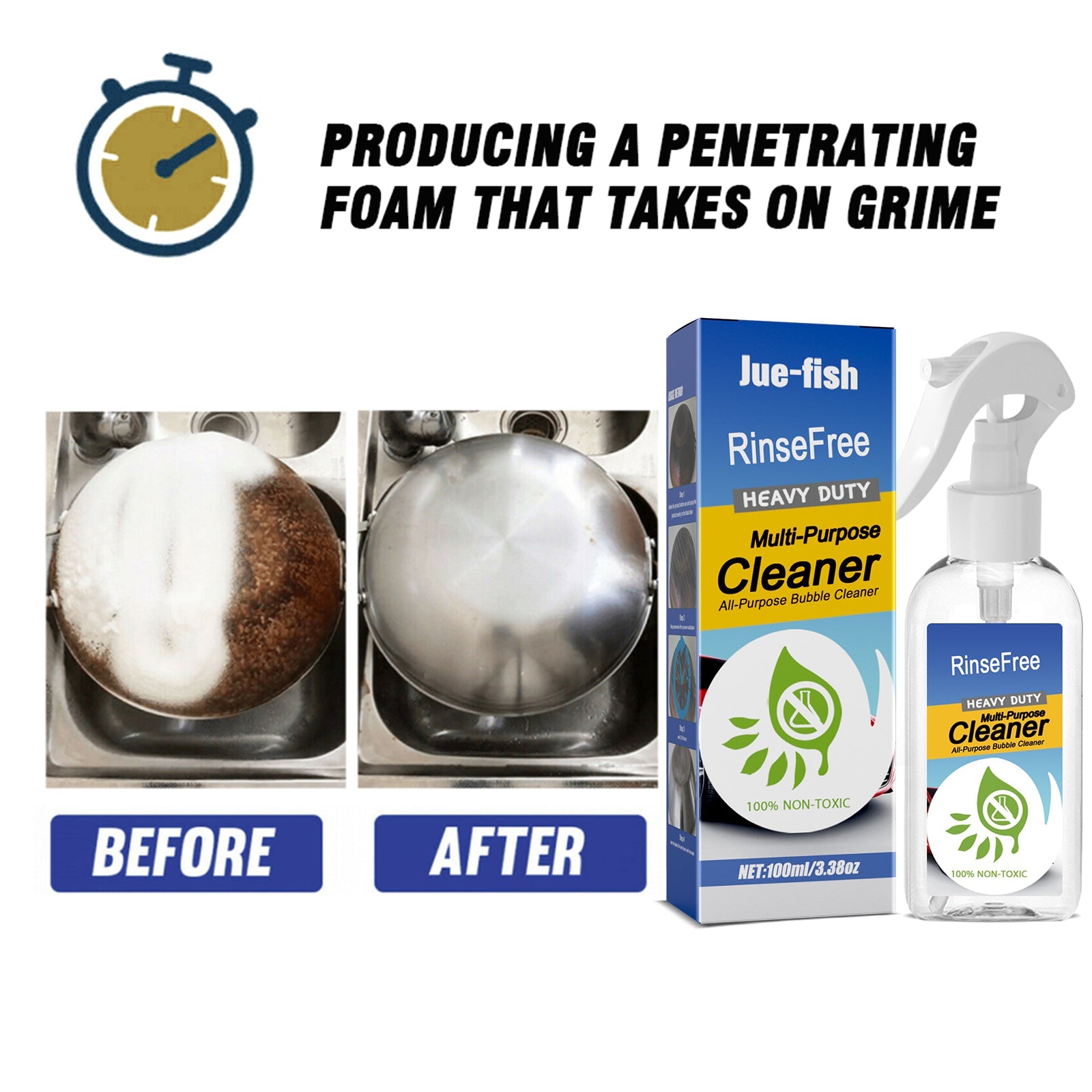 Mult-Purpose Cleaner, Cooktop Kitchen Utensils Multi-Purpose Oil Cleaning Agent