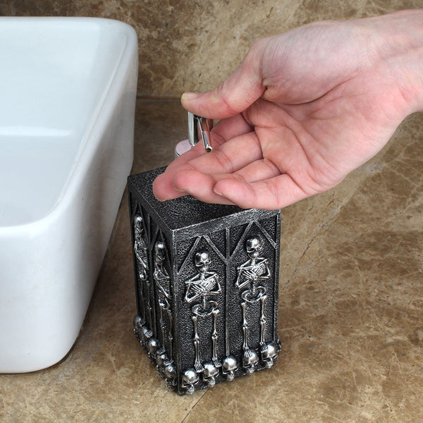 Creative home square bathroom hand sanitizer bottle decoration with a multi sided skull liquid bottle in the underground cave
