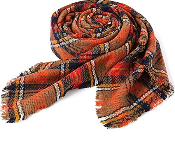women scarves-grey brown