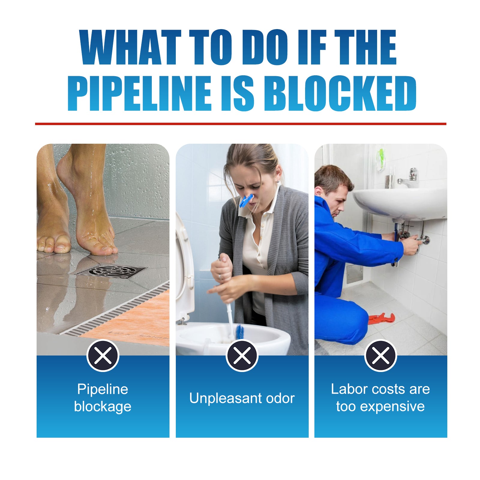 Pipe Unclogging Cleaning Tablet Kitchen Toilet Sewer Pipe Blockage Cleaning Unclogging Remove Odors