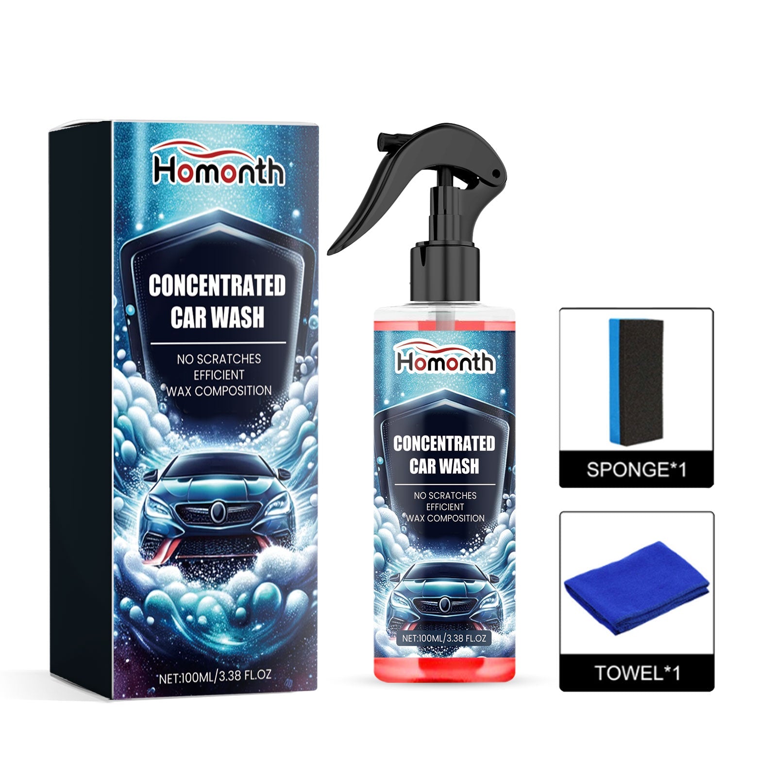 Concentrated Car Wash, Car Exterior Renovation Cleaning Decontamination Care And Maintenance Cleaning Agent