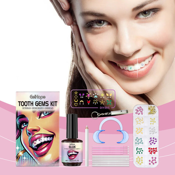 Diy Fashion Teeth Set Dental Beauty Decorative Diamond Combination Diy Shine Smile Style