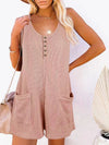 Pocketed Scoop Neck Sleeveless Romper