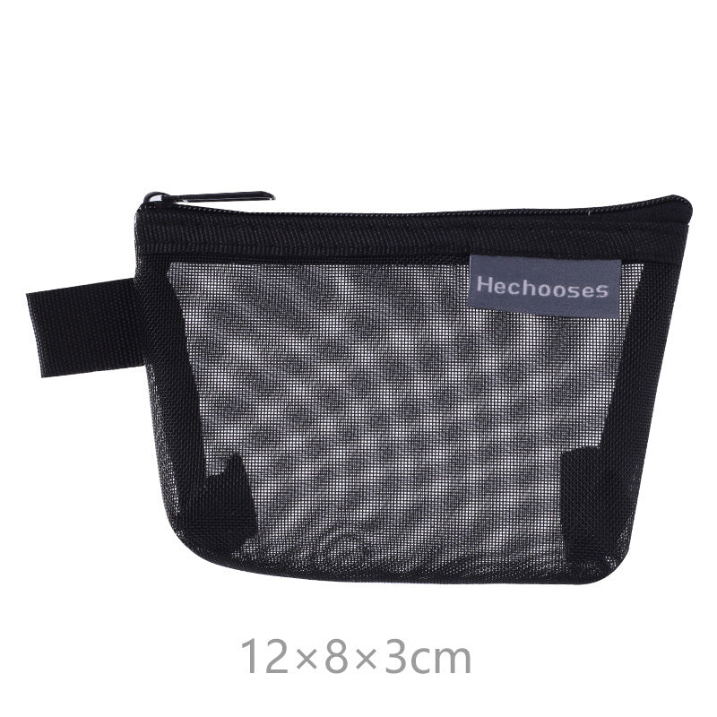 Simple three-dimensional triangle mesh coin key earphone storage bag transparent storage bag