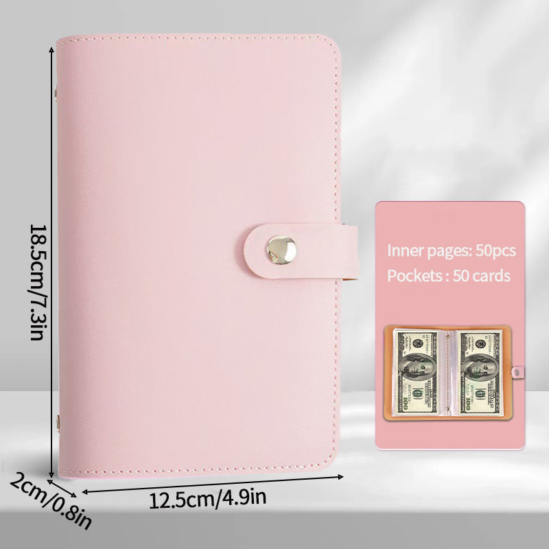 Versatile 100 - envelope savings book. Doubles as banknote album, money - saving organizer & photocard holder. Great for managin