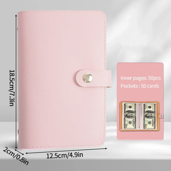 Versatile 100 - envelope savings book. Doubles as banknote album, money - saving organizer & photocard holder. Great for managin