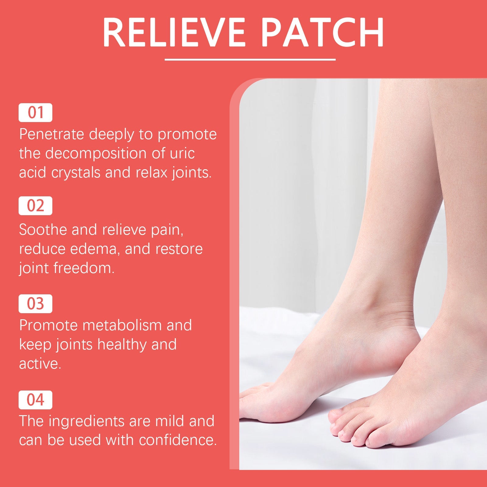 Foot Joint Relief Patch Relieves Foot Joint Muscle Ankle Muscle Pain Body Care