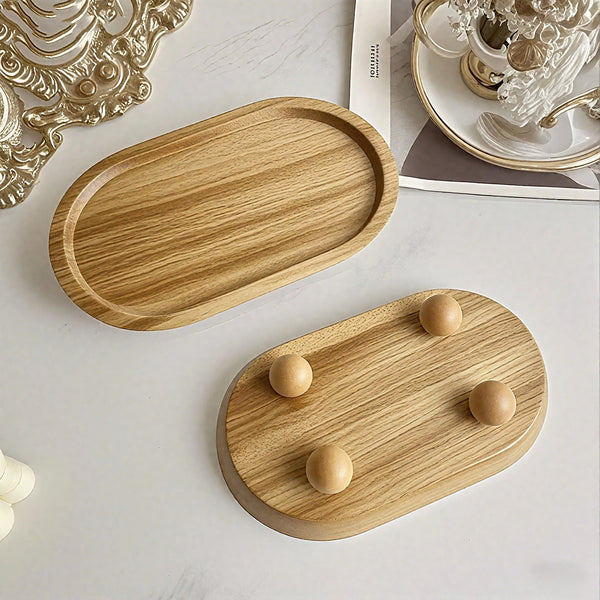 Acacia wooden fruit tray cake plate decoration Dim sum kitchen plate