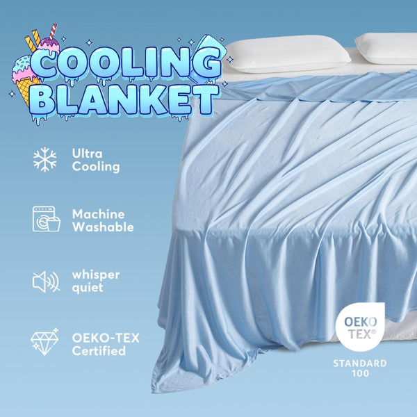 Kasentex All Season Ultra Soft Silky Cooling Blanket, Hypoallergenic and Breathable