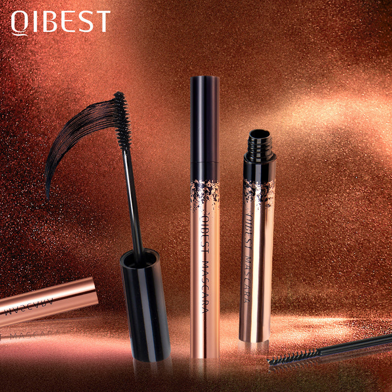 QIBEST Mascara Natural Slender Curling Waterproof Anti-Sweat Mascara Magic Thick And Long Without Blooming