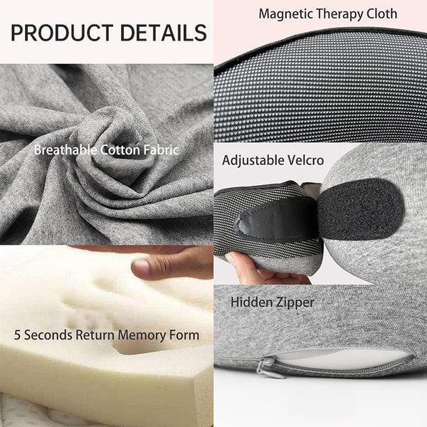Memory Foam Neck Travel Pillow: Soft, 360° Head Support, for Home, Plane & Car
