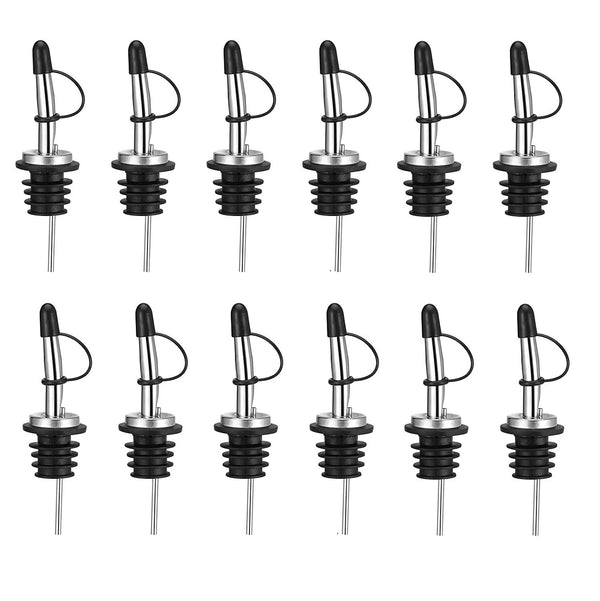 12 Pack Stainless Steel Classic Bottle Pourers