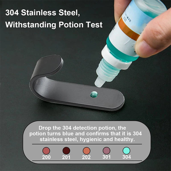 12Pcs Self Adhesive Hooks Heavy Duty Stainless Steel Wall Hooks Waterproof Sticky Hooks Bathroom Hang Towels Keys Coat Bags