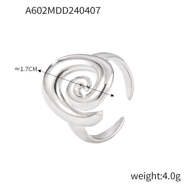 Titanium Steel Spiral Shape Ring