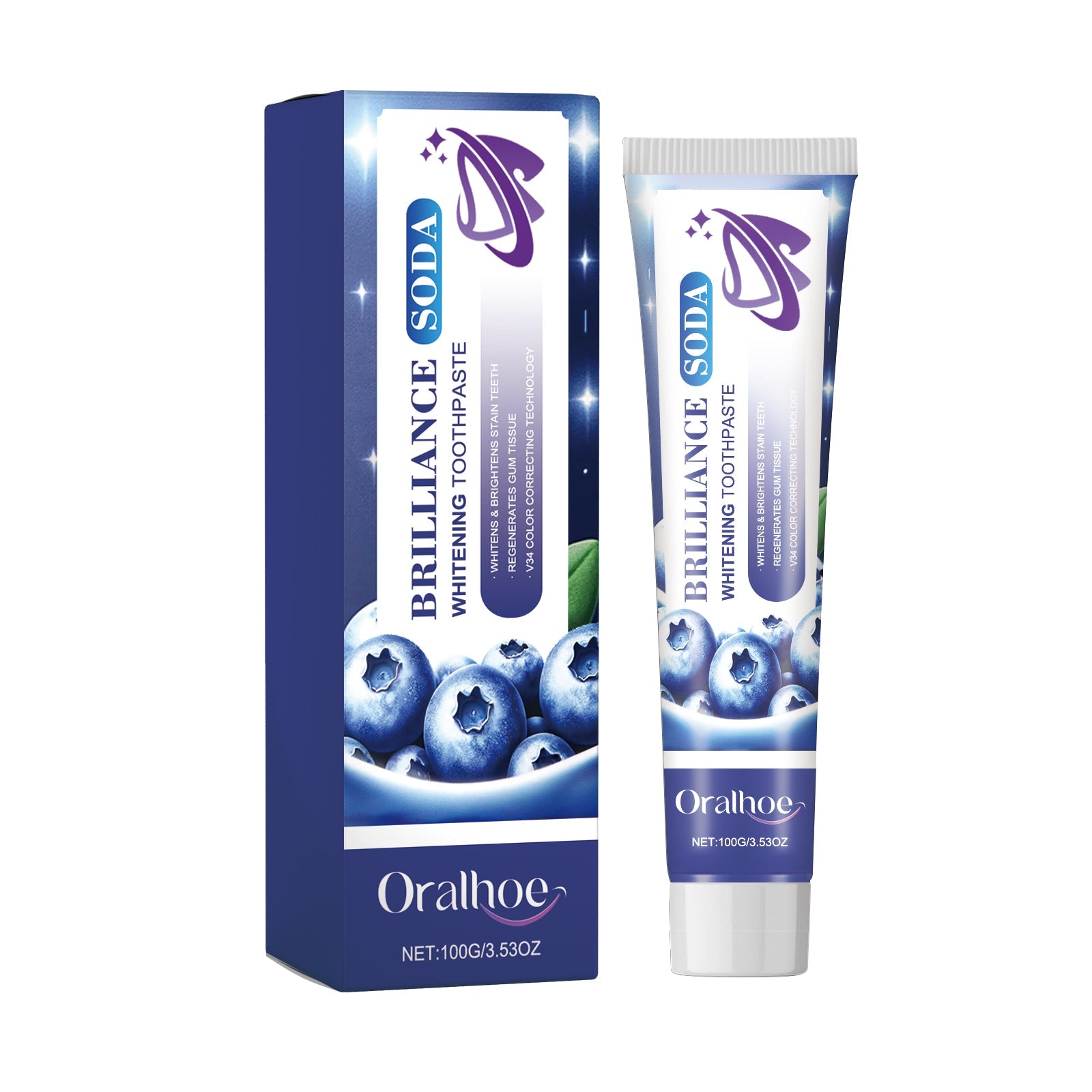Whitening Toothpaste, Fresh Breath Care Gums Clean Teeth Yellow Stains Tartar White Toothpaste