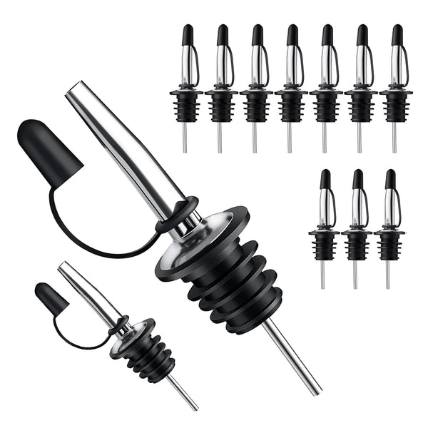 12 Pack Stainless Steel Classic Bottle Pourers