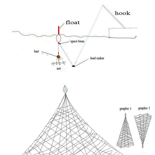 LEO  Night Luminous Beads Copper Spring Shoal Fishing Net with Ball  Freshwater