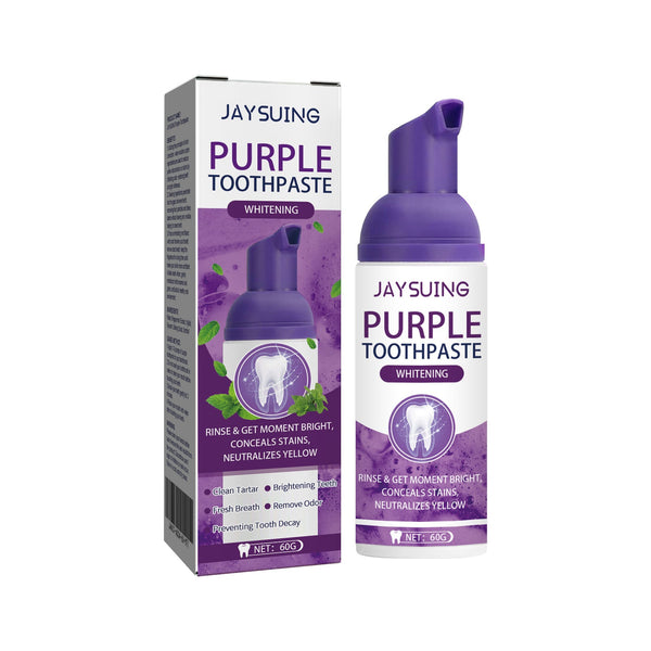 Purple Tooth Whitening Toothpaste, Brightens Teeth Cleans Stains And Relieves Bad Breath Beautiful Teeth Toothpaste