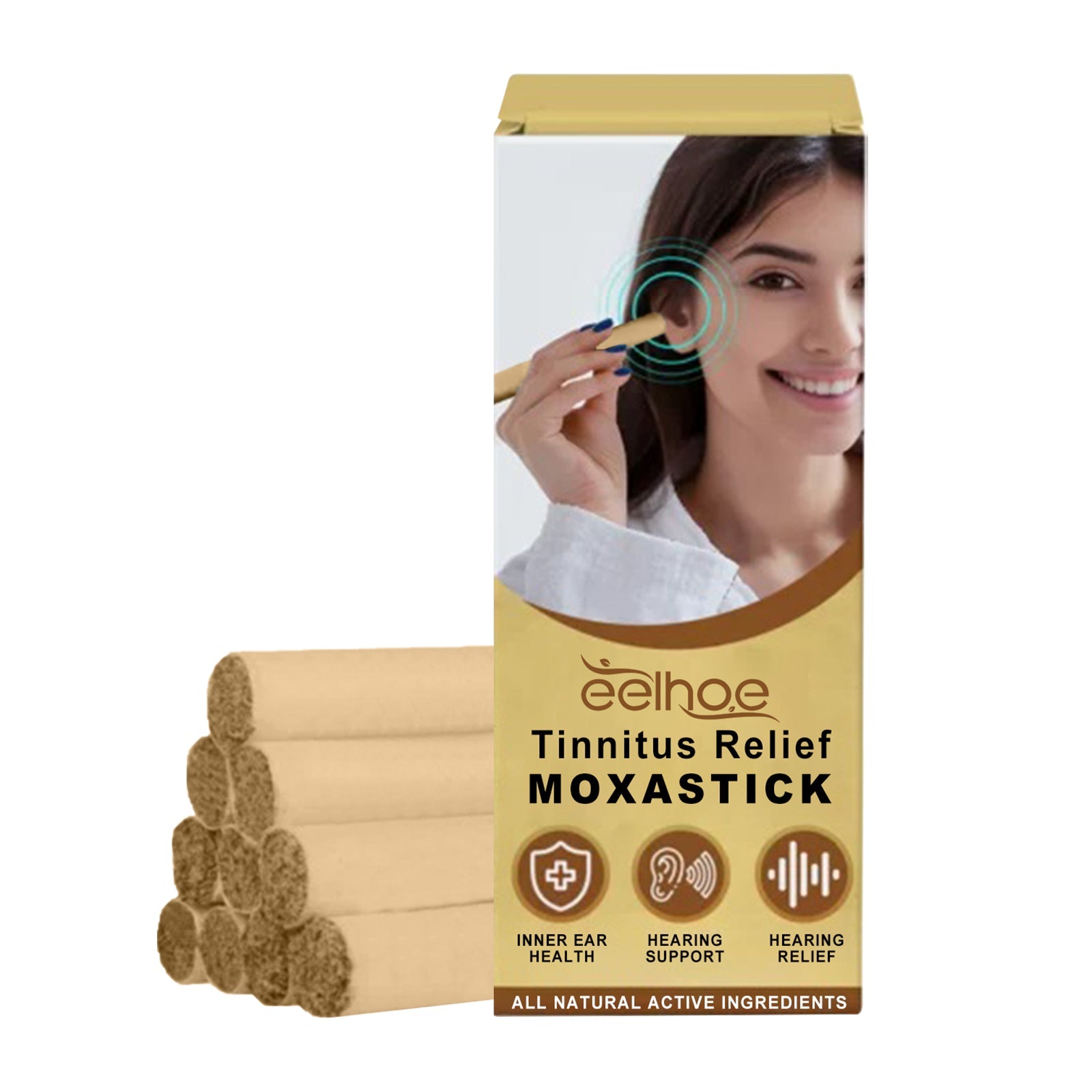 Tinnitus Relief Moxibustion Stick Tinnitus Handheld Constant Temperature Wormwood Stick To Soften And Clean The Itchy Ear Canal