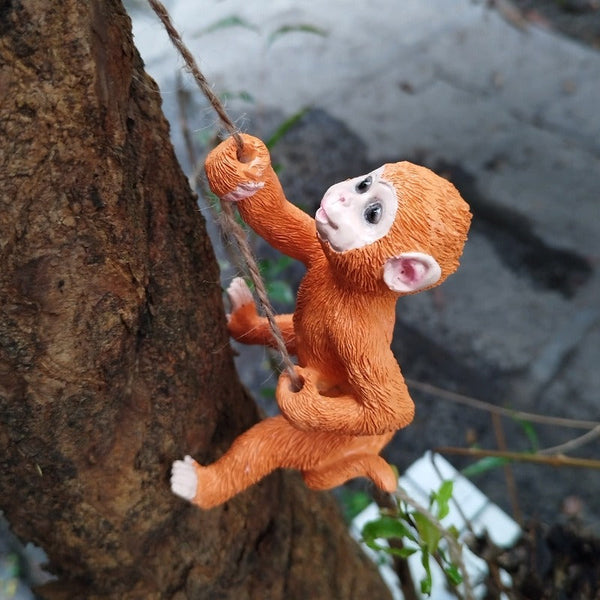 Outdoor Climbing Little Monkey Little Squirrel Flower Pot Hanger