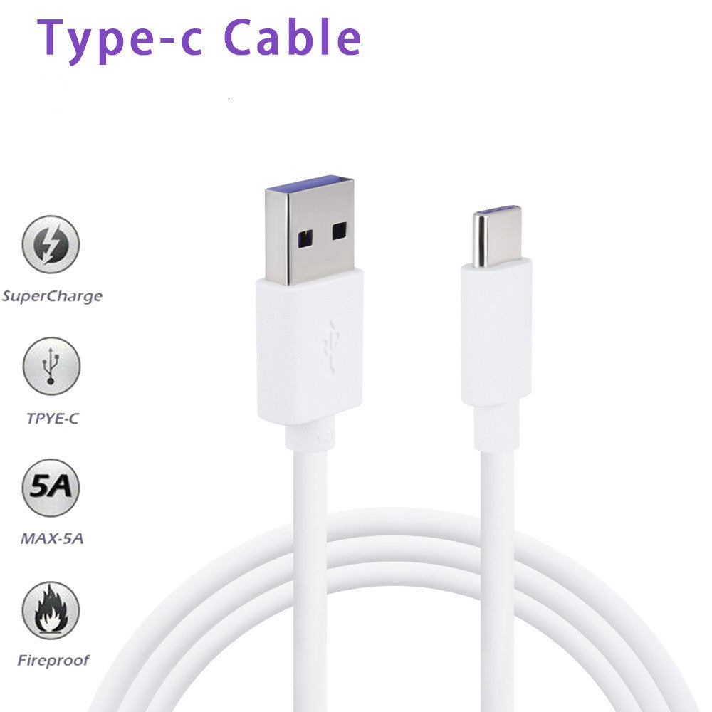 Suitable for Huawei mobile phone 5A fast charging data cable, 1 meter 1.5 meters 2 meters 3 meters Typc-c mobile phone data cable