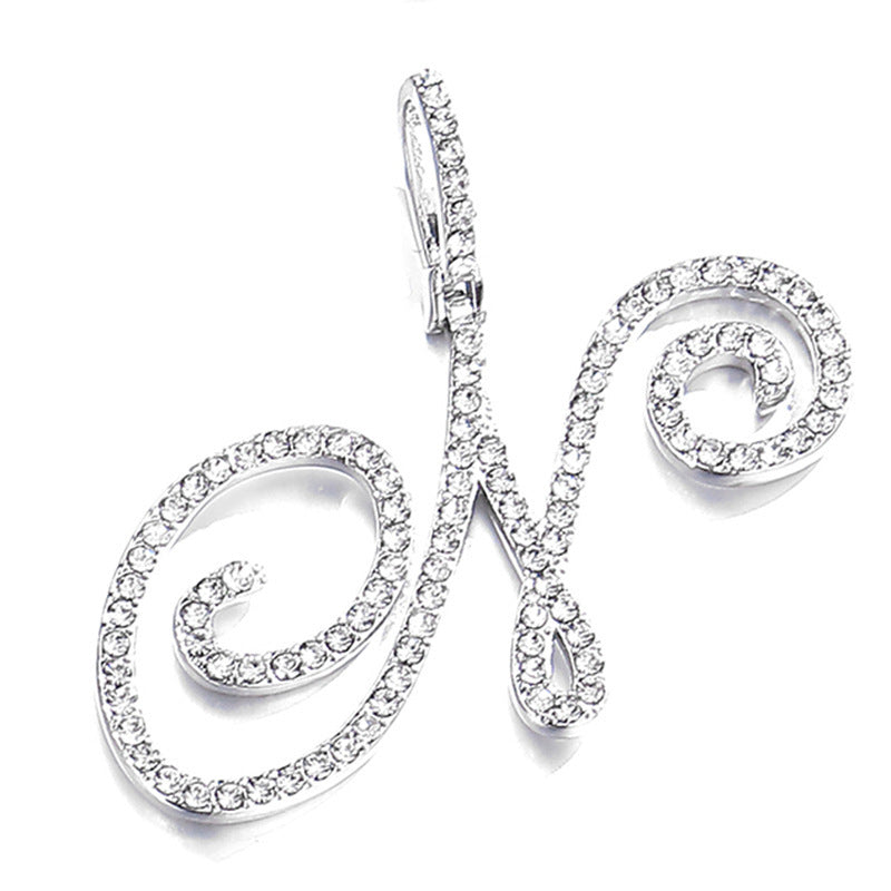 Hip hop accessories grass letter pendant melon seed buckle Cuban chain accessory