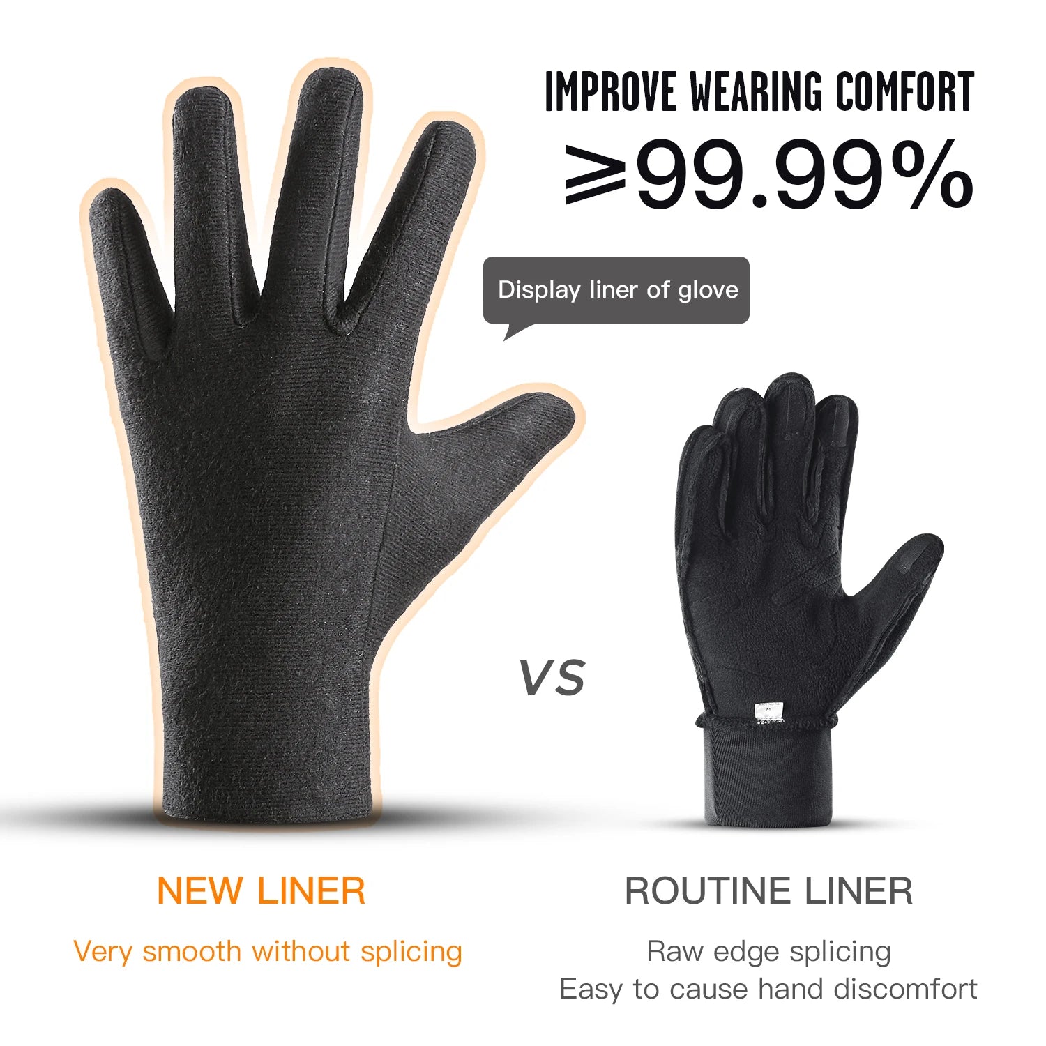 Outdoor new cycling warm cycling gloves thickened and plush comfortable touch screen anti splash and anti slip