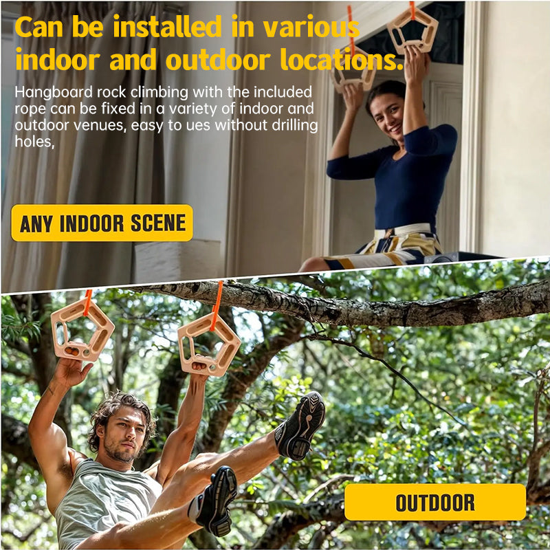 1/2PCS Climbing Pull-Up & Hangboard: Finger & Forearm Strengthener for Rock Climbing Training