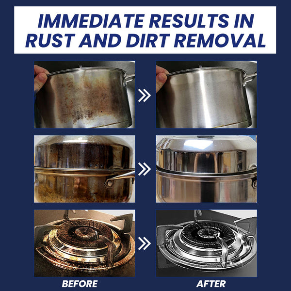 Stainless Steel Cleaning Cream, Kitchen Stove Stainless Steel Pot With Stubborn Stains And Black Dirt Clean Decontamination