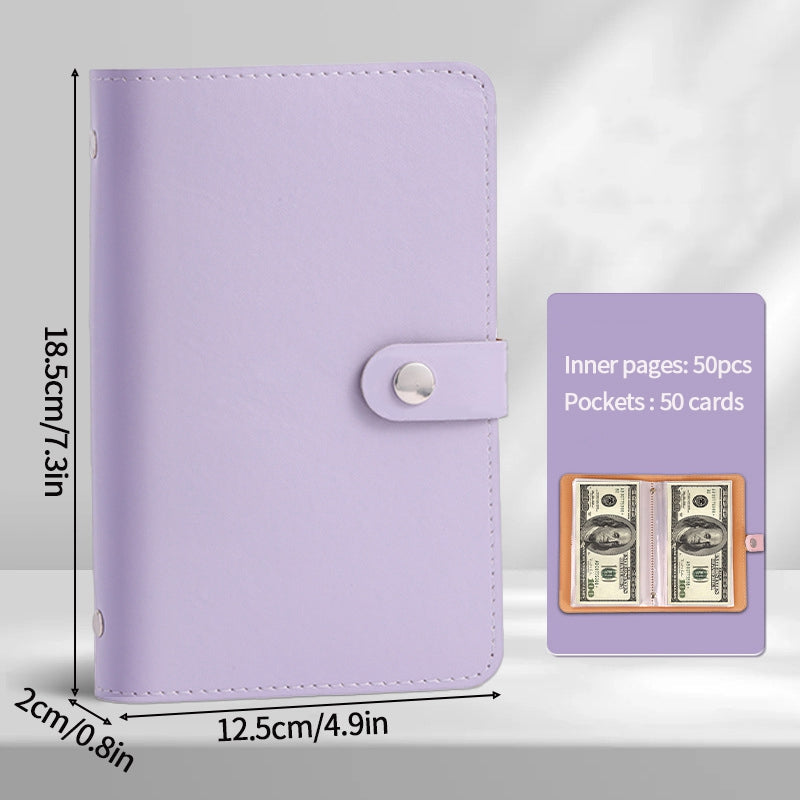 Versatile 100 - envelope savings book. Doubles as banknote album, money - saving organizer & photocard holder. Great for managin