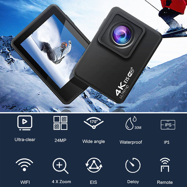H10 EIS Anti-shake Action Camera Ultra HD 4K / 60fps WiFi 2.0