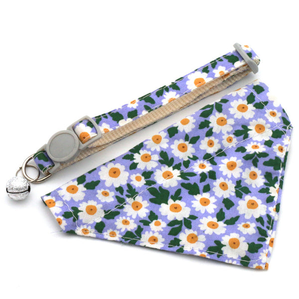 Pet Bandana Pet Collar Daisy Small Floral Sunflower Triangle Scarf for Cats and Dogs