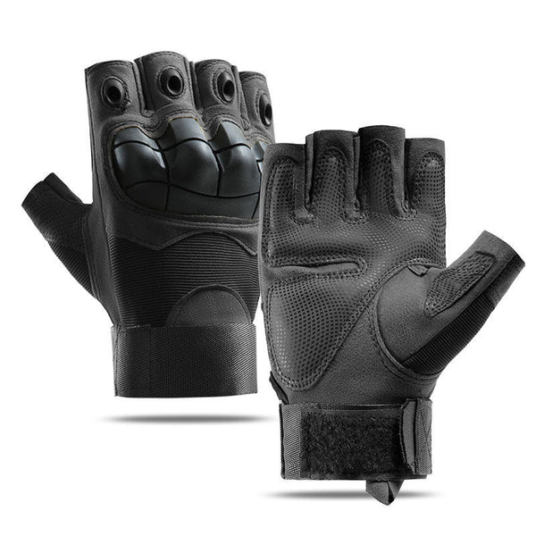 Tactical half-finger gloves men's soft shell protective microfiber special forces military fans sports cycling outdoor