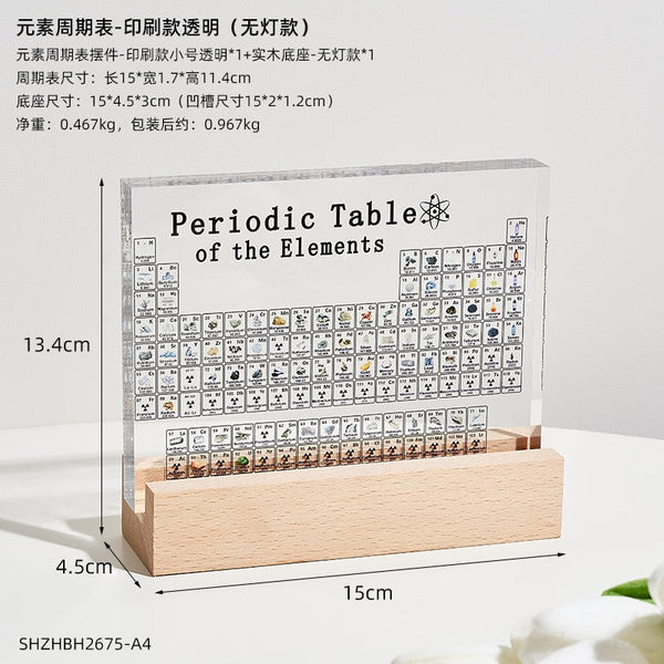 New Periodic Table with Real Elements Inside Remarkable Learning Tool Clear Acrylic Periodic Table with Elements Samples