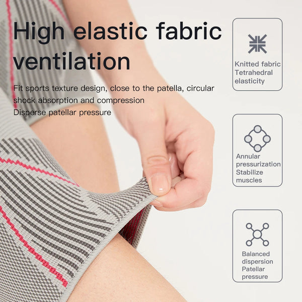 Outdoor sports cycling running basketball knee pads knitted high elasticity comfortable silicone anti damage protective gear