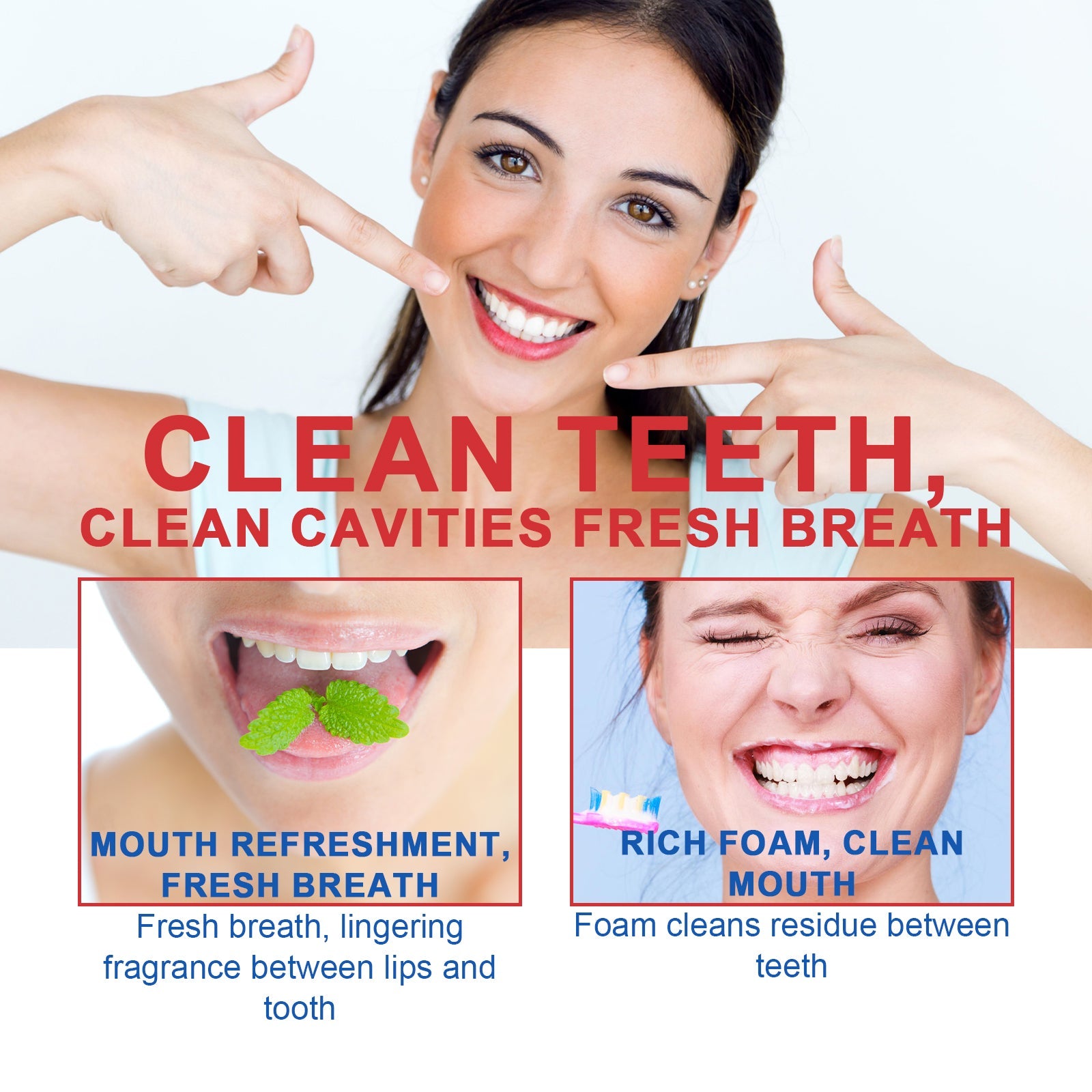 Probiotic Brightening Toothpaste, Oral Cleaning Remove Odor Stains White Teeth Gum Care Toothpaste