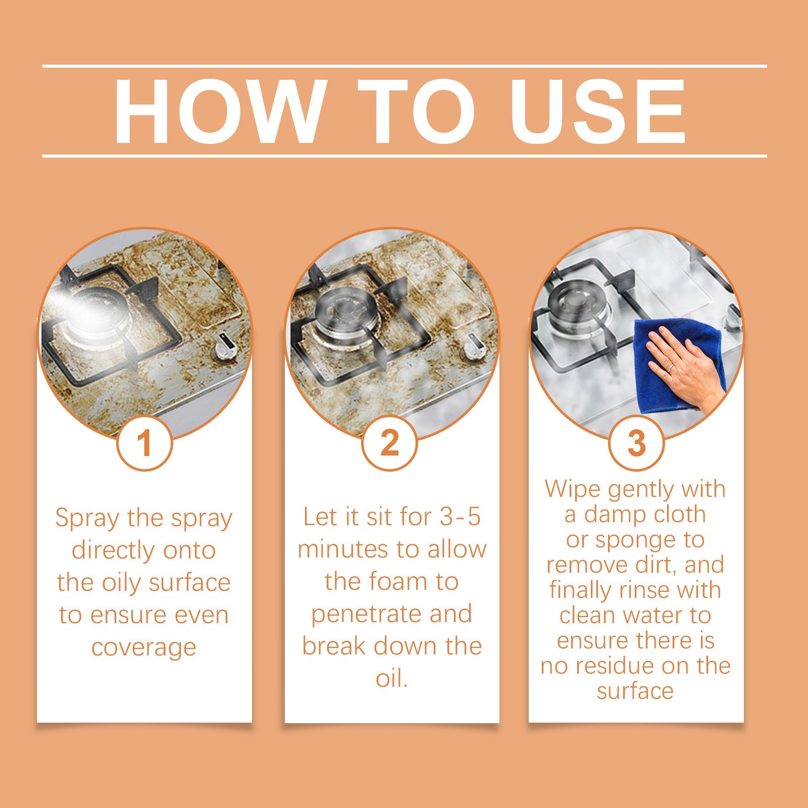 Kitchen Heavy Oil Foam Cleaner Household To Remove Heavy Oil Kitchen Appliances Stain Cleaner